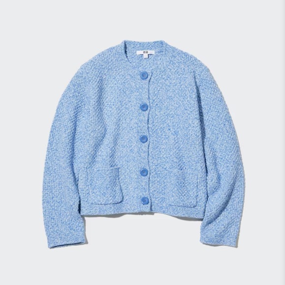 Uniqlo Sweaters - Uniqlo Knit Short Jacket (Long Sleeve) BLUE size Medium